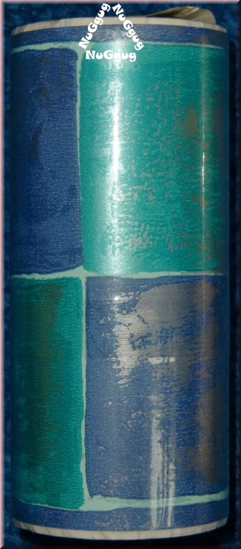 Selbsklebende Bordüre 5.00m x 107mm. blau/grün
