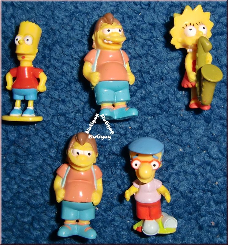 Sammelfiguren "Die Simpsons". Ü-Eier Serie 2007. 5 Stück