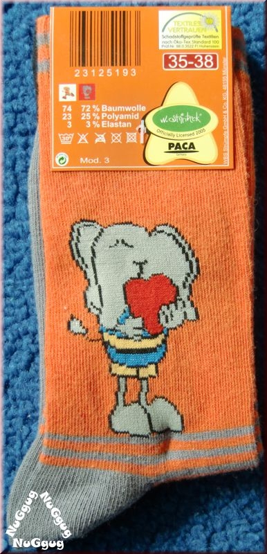 Socken W.Steinbeck mit Maus-Motiv. 2 Paar. Größe 35-38