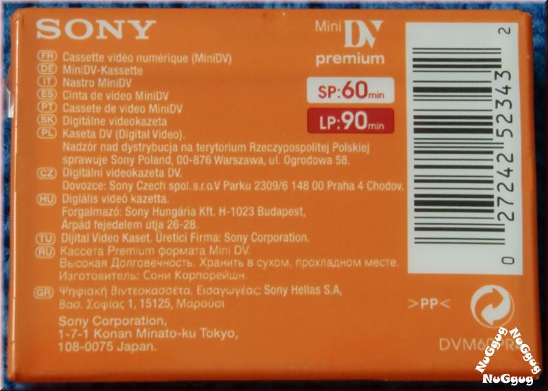 Sony Mini DV premium LP90. DVM60PR4