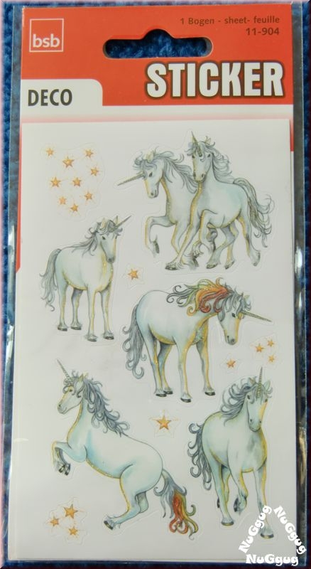 bsb 11-904 Sticker "Einhorn", 1 Bogen