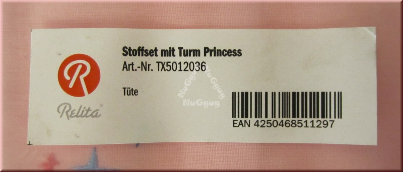 Stoffset für Spielbett mit Turm, Princess, rosa, von Relita