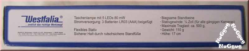 Flexibles Kamera-Stativ mit LED-Taschenlampe