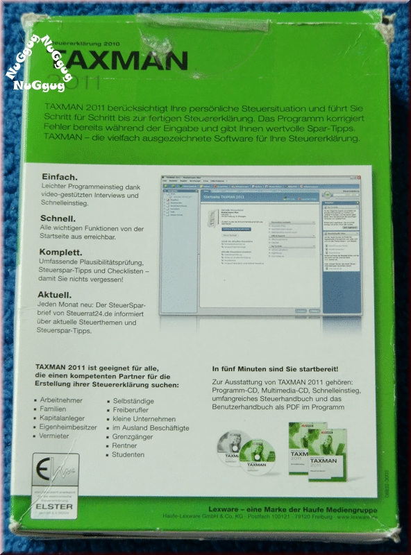 Steuersoftware Taxman 2011