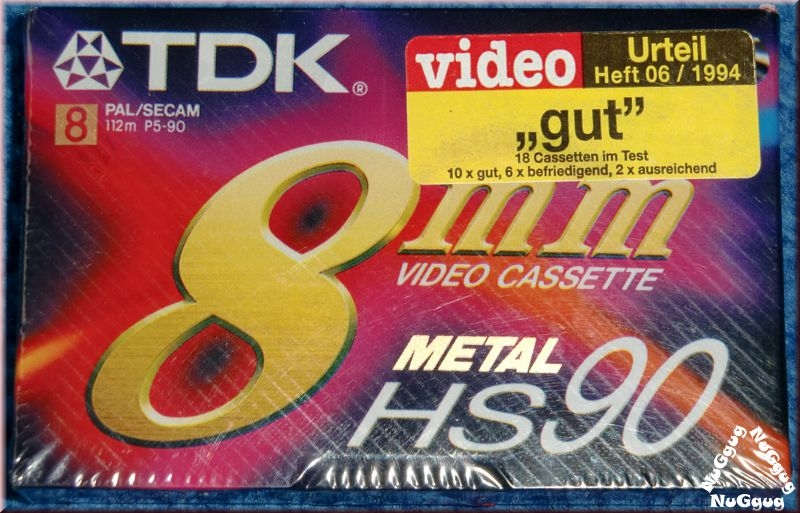 TDK 8mm Videokassette. Metal HS90