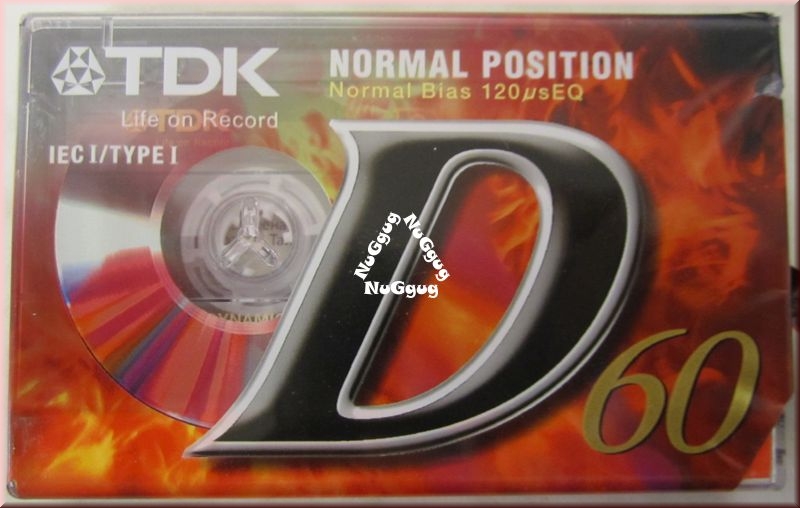 Musikkassette TDK D 60 IEC I, Leerkassette