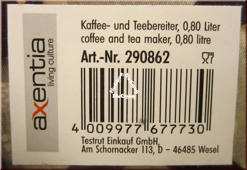 Kaffee- und Teebereiter lila, 0,8 Liter