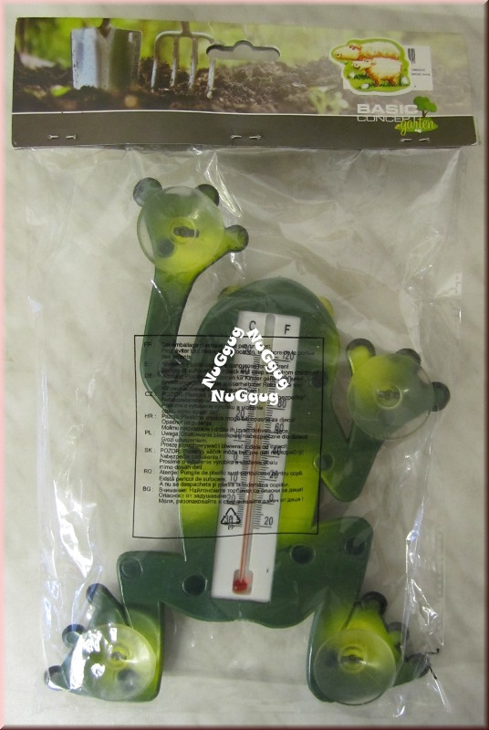 Thermometer Frosch, Fensterthermometer, Temperaturbereich -30°C bis + 50°C