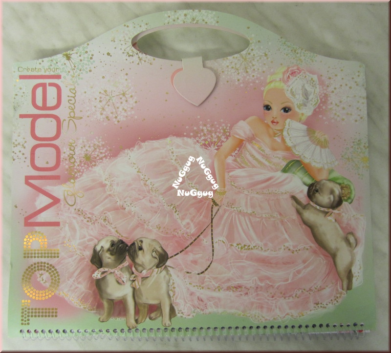 TopModel Glamour Special, Malbuch mit Schablonen und Sticker, 7828_G