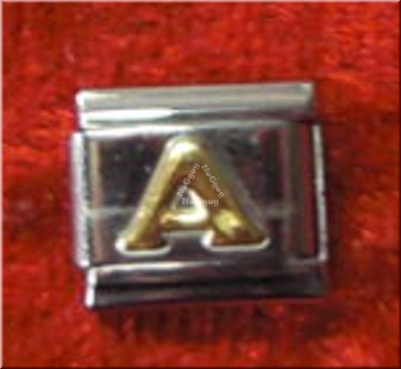 Uberry Charm Buchstabe "A", Modul für Edelstahl Armband