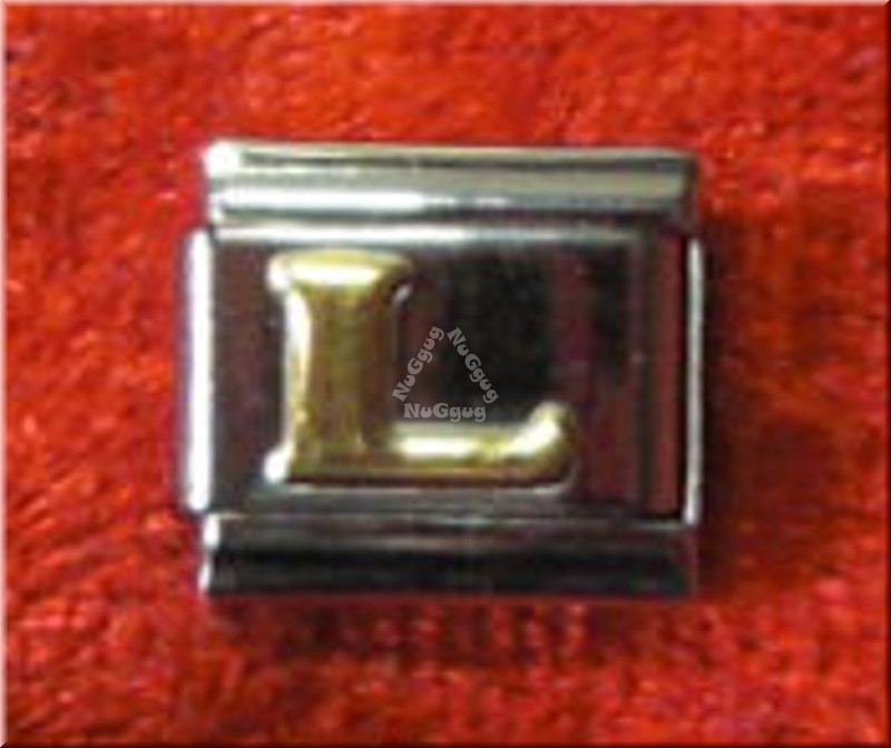 Uberry Charm Buchstabe "L", Modul für Edelstahl Armband