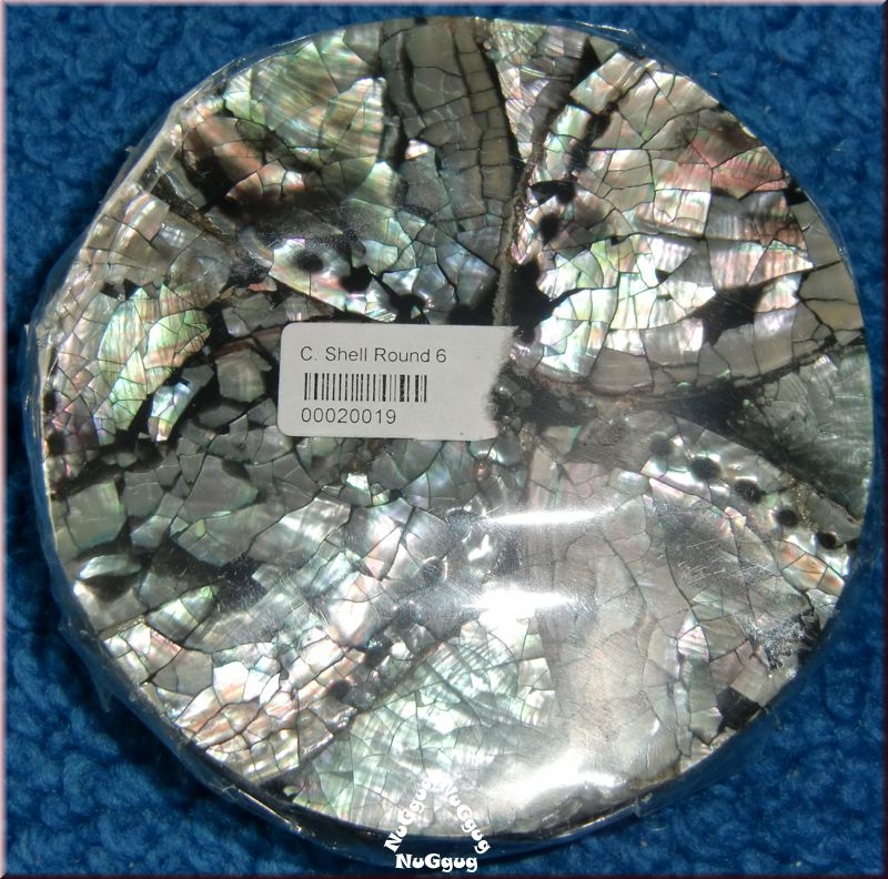 Untersetzer Perlmutt, Durchmesser 9 cm, 6 Stück