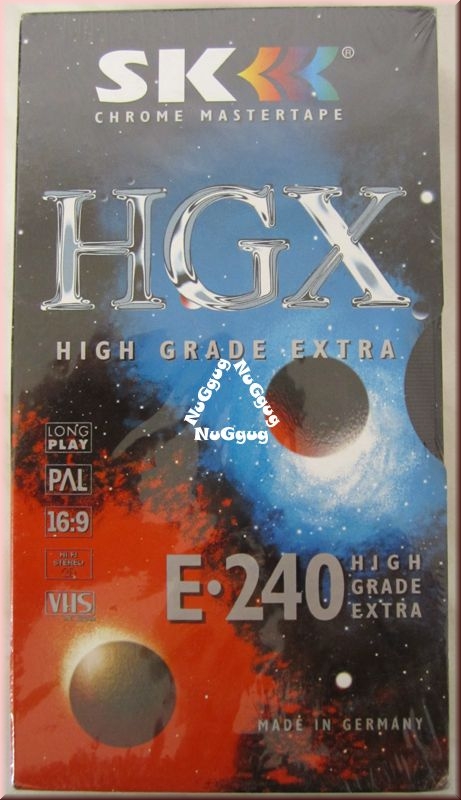 SK VHS Videokassette E-240 HGX, Leerkassette