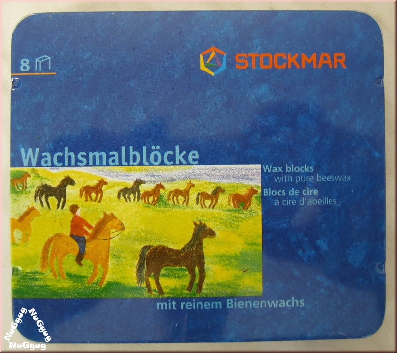 Wachsmalblöcke, 8 Stück, von Stockmar, Artikelnummer 34000