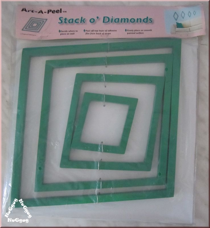 Wand-Deko Stack o Diamonds. grün