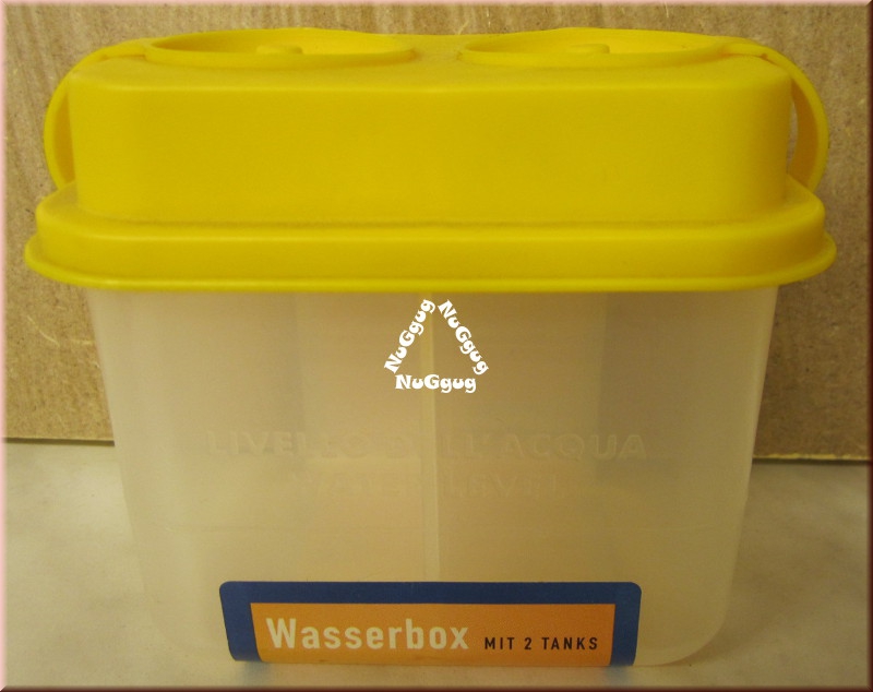 Pinselbox, Wasserbox, mit 2 Tanks und Sicherheitsverschluß, gelb