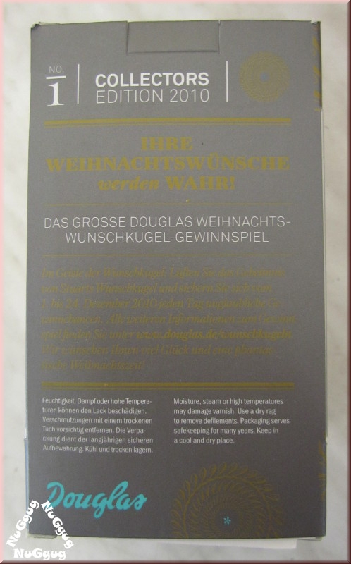 Weihnachtskugel, Christbaumkugel, Douglas Collectors Edition 2010 Nummer 1