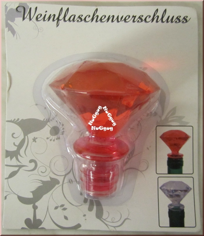 Weinflaschenverschluss "Diamant", rot