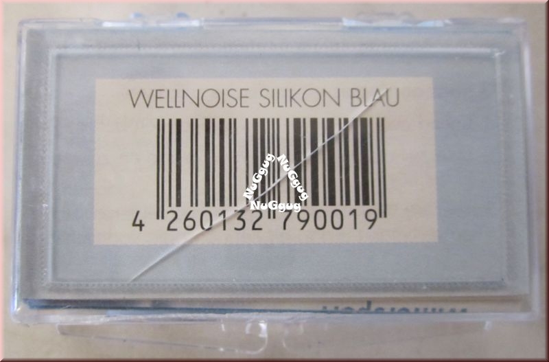 WELLNOISE Ohrenstopfen, blau, medizinisches Silikon, 3 x 2 Stück