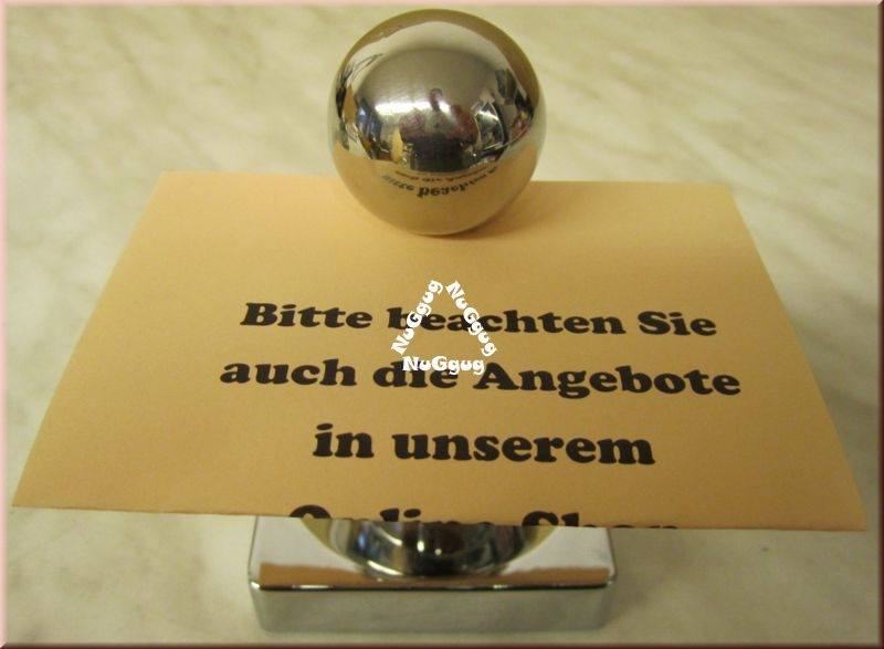 Design-Notizzettelhalter "Chromekugel", Kartenhalter