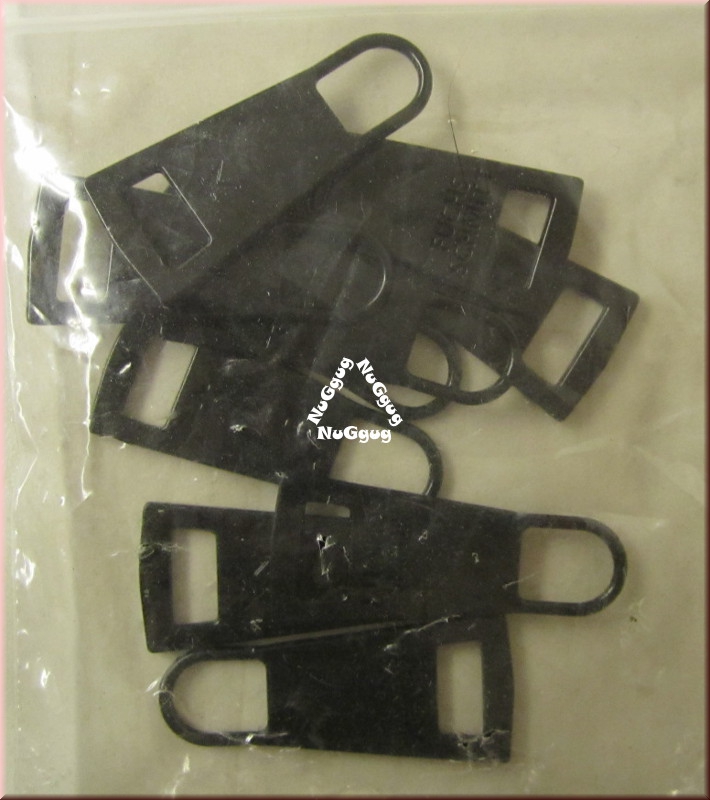 Griffstück für Zipper, schwarz, Ersatz-Griffstück, 10 Stück