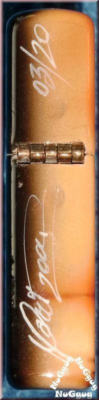 Zippo Feuerzeug Motiv "Stier". signiertes und limitiertes Sammlerstück