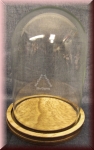 Deko Glasglocke mit Boden, Höhe 12 cm, Durchmesser 8 cm
