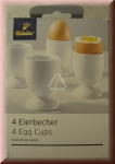 Eierbecher 4er-Set, Porzellan weiß