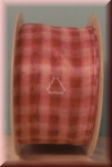 Geschenkband "rote Karos", 40mm x 2 m, Ribbon, Dekoband, Schleifenband