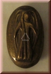 Handschmeichler Schutzengel, oval, bronze