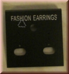 Etiketten für Ohrringe und Halsketten, Schmucketiketten, schwarz, Kunststoff