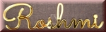Schriftzug "Roshmi", Acryl Laser Cut Namen, Gold, Türschild