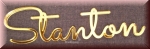Schriftzug "Stanton", Acryl Laser Cut Namen, Gold, Türschild