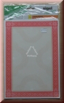 Motivpapier "Wertpapier rot", A4, DP 494 von sigel, 12 Blatt, 170g/m², Druckerpapier, Designpapier