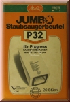 Staubsaugerbeutel Jumbo Melitta P 32 für Progress, 3 x 20 Stück