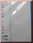 Register für Ordner A4 aus PP, blau, von Stables, 1-20 durchnummeriert, Trennblätter