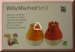 Salz- und Pfefferstreuer Set McSalt "Willy Mia Fred Set 2, rot + orange, von WMF