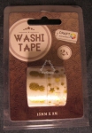 Washi Tape 2er Set gold, japanisches Design-​​Klebeband, 2 Rollen je 15 mm x 3 Meter, Reispapier