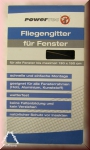 Fliegengitter PowerTec für Fenster mit Klettband, 130 x 150 cm, schwarz, waschbar