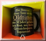 Kaffeepot "Oldtimer 50 Jahre", Oldtimer Tasse, Geburtstagstasse, Kaffeetasse