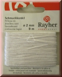 Schmuckkordel weiß, Durchmesser 2 mm, 9 Meter, von Rayher