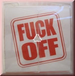 Motivstempel "FUCK OFF", Rude Stamp Fluch-Stempel mit Stempelkissen